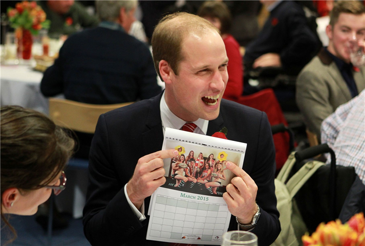 Prince William recommends Gwernyfed Ladies Naked Calendar 